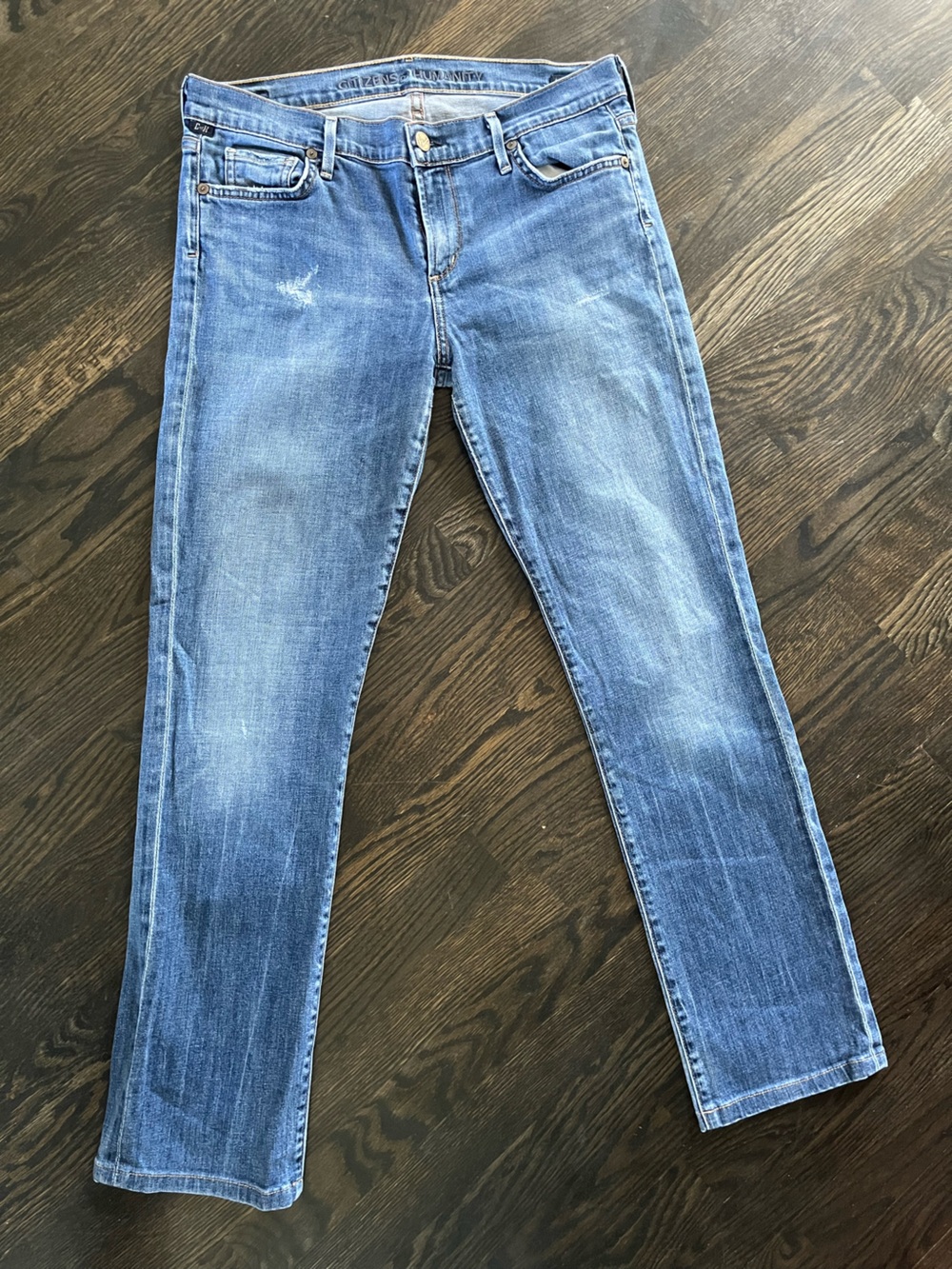 Citizens Of Humanity Ava Low Rise Straight Leg Light Blue Denim Jeans Size 31